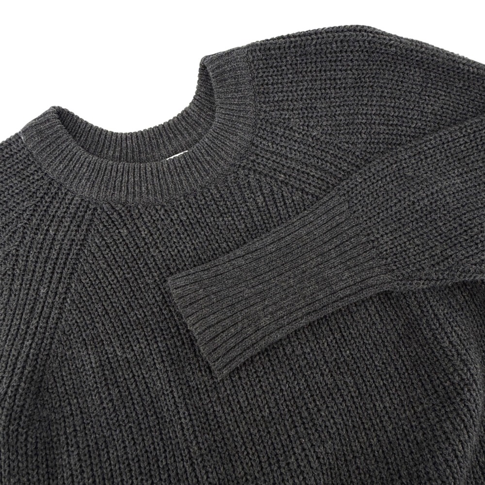 Universal Thread Sweater Womens L Gray Excellent Shaker Stitch Raglan Crewneck